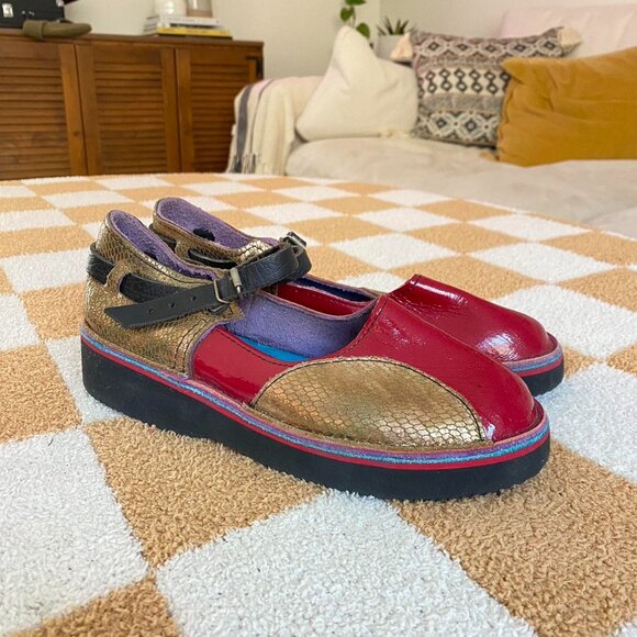 SOLETECH RED SOUTH WESTERN RETRO MULTICOLOR SHOES SNEAKERS SIZE 6 - Picture 1 of 7